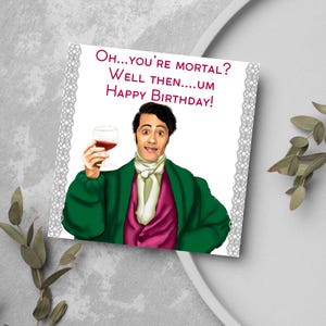 Biglietto di auguri "What We Do In The Shadows", biglietto di auguri divertente, biglietto di auguri "Vampiro", biglietto di auguri "Taika Waititi", biglietto di auguri "Goth", biglietto di auguri "Viago", biglietto di auguri "Film"