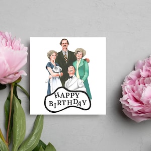 Fawlty Towers Geburtstagskarte, TV Karte, Basil Fawlty, Geburtstagskarte, Freundeskarte, Nostalgiekarte, Geburtstagskarte für Papa, Für Onkel, Für Mama