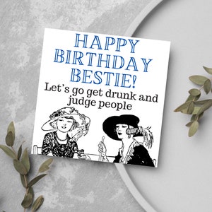 Cartão de feliz aniversário para melhor amiga, Cartão de aniversário engraçado para melhor amiga, Cartão de aniversário para amigo, Cartão de aniversário bêbado, Cartão de aniversário para estudante universitário