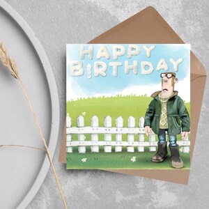 Carte d'anniversaire Shawn le mouton, carte d'anniversaire paysan, carte pour elle, carte d'anniversaire, carte pour femme, carte d'anniversaire mignonne, carte pour enfant