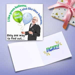 Harry Hill Geburtstagskarte, lustiger Geburtstagsballon, Karte für ihn, Karte für sie, beste Freundin Karte, Comedy-Karte, Harry Hill, Karte für jedes Alter