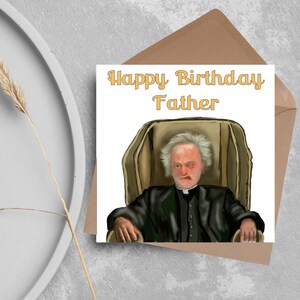 Carte d'anniversaire du père Ted pour papa, père Jack, carte d'anniversaire grossier, carte d'anniversaire de comédie britannique, carte de papa, carte drôle grossier pour papa