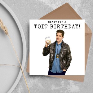 Brooklyn 99 Geburtstagskarte, Jake Peralta Toit Geburtstag, lustige Geburtstagskarte für Freund, Brooklyn Nine Nine, Polizei Karte