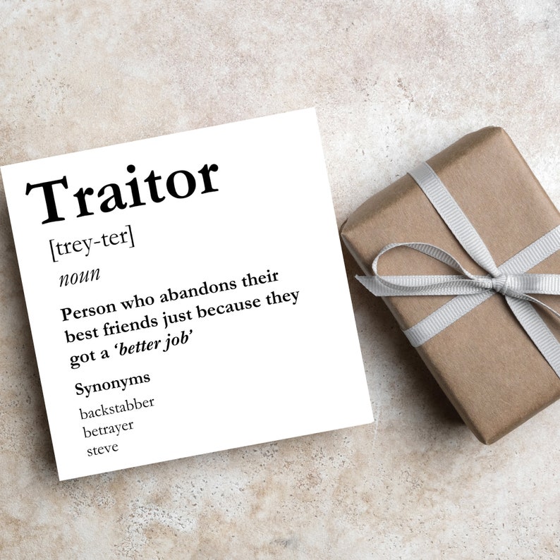 Personalised Leaving Card, Good Luck Card, Funny Leaving Card, Work ...