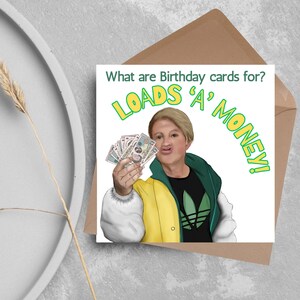 Tarjeta de cumpleaños de Harry Enfield, Montones de dinero, Tarjeta de efectivo, Tarjeta de cumpleaños con dinero, Tarjeta de cumpleaños divertida, Tarjeta de cumpleaños para él, Tarjeta para ella