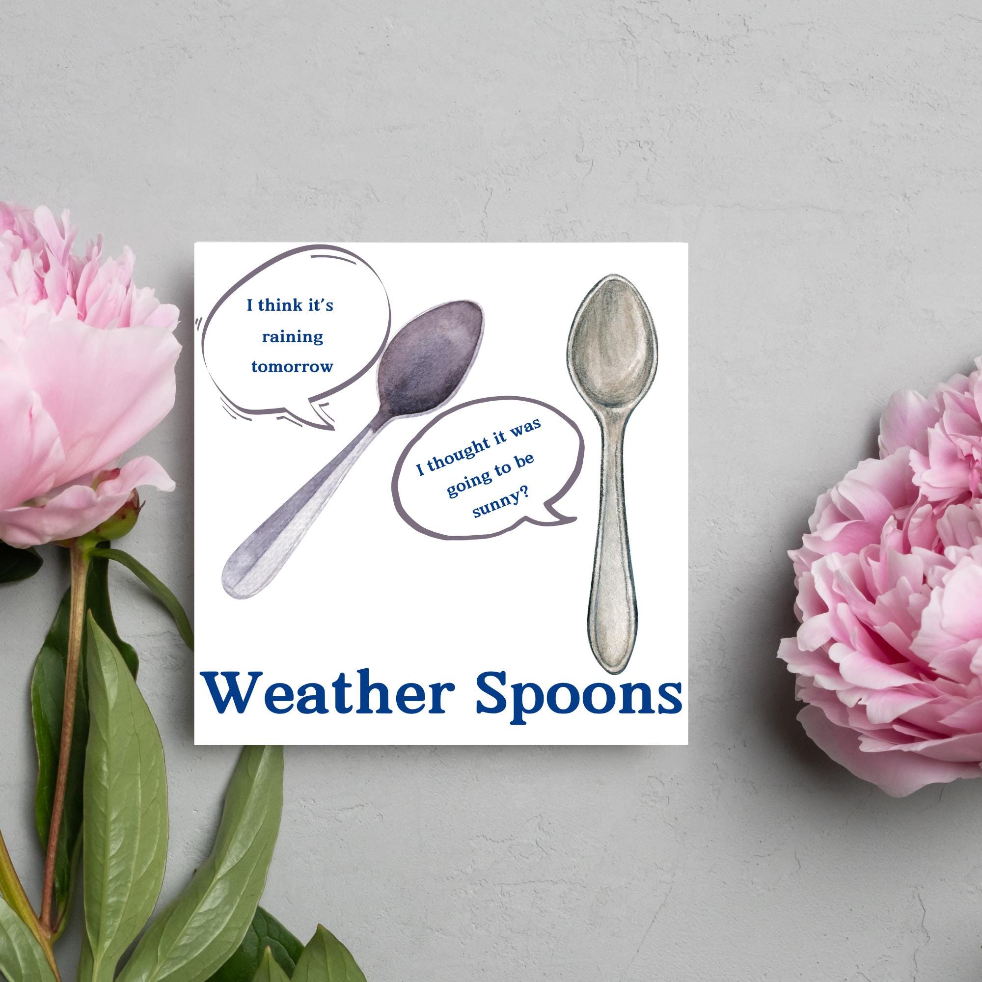 Wetherspoons Pun Card for Any Occasion, Weather Spoons Card, Funny Art ...
