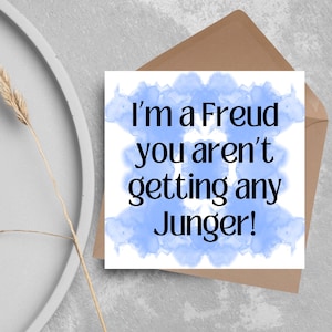 Psychology Pun Birthday Card, Funny Psychologist Card, Freud Jung Card, Classic Joke Card, Funny Birthday Card for Psychologist
