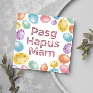 Cartão de Páscoa em Galês, Cartão de Páscoa Fofo, Cartão de Páscoa para Mamãe, Cartão de Páscoa para Vovó, Cartão de Páscoa para Papai, Cartão de Páscoa em Galês Pasg Hapus