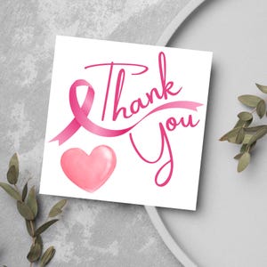 Cartão de agradecimento para tratamento de câncer de mama, cartão para oncologista, cartão Macmillan, cartão de fim de tratamento para cirurgião, cartão para câncer de mama