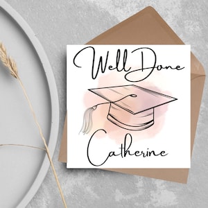 Carte personnalisée de félicitations pour l'obtention du diplôme, carte bravo, carte bravo personnalisée, carte bravo de maman, oncle bravo, université