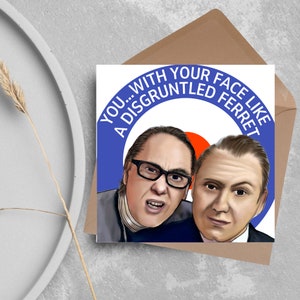 Shooting Stars-verjaardagskaart, Vic en Bob-verjaardagskaart, elke gelegenheidskaart, Bob Mortimer, Vic Reeves-verjaardagskaart, Jack Dee, Comedy Card