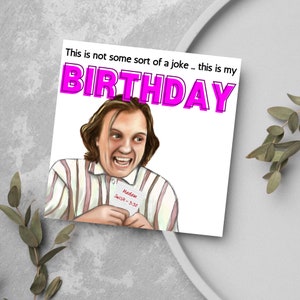 Cartão de aniversário de baixo, cartão de Rik Mayall, Richie, Eddie, cartão de aniversário para ele, cartão para ela, cartão de aniversário engraçado, cartão de aniversário rude
