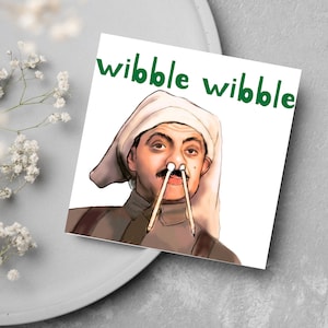 Cartão Blackadder, Cartão Wibble Wibble para qualquer ocasião, Rowen Atkinson, Cartão de aniversário, Cartão de aniversário, Cartão para amigo, Melhoras