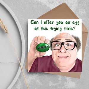 Cartão personalizado Always Sunny in Philadelphia, Frank Reynolds, ovo, cartão de aniversário engraçado Always Sunny, cartão engraçado de programa de TV para amigo