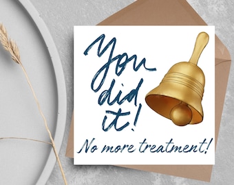 Tessera per pazienti oncologici, fine radioterapia, fine chemioterapia, complimenti, fine trattamento, tessera di guarigione, opzioni multicolore