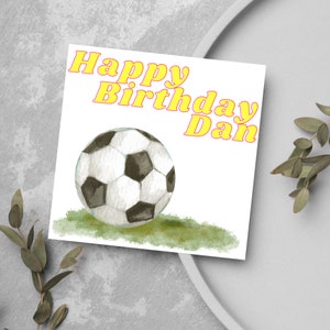 Carte d'anniversaire personnalisée football, carte d'anniversaire pour enfant, carte d'anniversaire sport, carte d'anniversaire pour petit-fils, pour neveu, pour fils, pour garçon