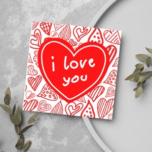 Biglietto d'amore elegante, biglietto "Ti amo", biglietto per lui, biglietto per lei, biglietto a forma di cuore, biglietto di compleanno, biglietto per la moglie, biglietto di anniversario