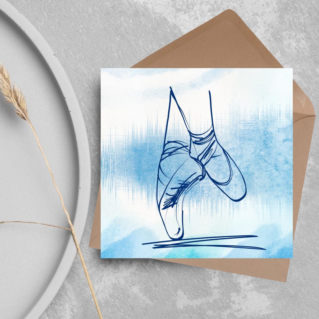 Ballet Dancing Card, Birthday Card, Card for Dancer, Recital Card ...