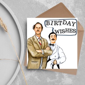Biglietto d'auguri per Fawlty Towers, biglietto TV, Basil Fawlty, biglietto d'auguri, biglietto per amico, biglietto nostalgico, biglietto d'auguri per papà, per zio, per mamma