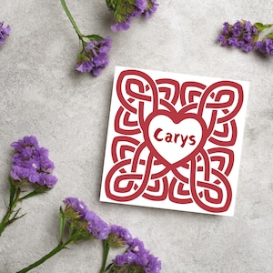 Gepersonaliseerde Dydd Santes Dwynwen Hapus-kaart, traditionele Welsh-kaart, grappige Welshe liefdeskaart, schattige Welshe liefdeskaart voor echtgenoot