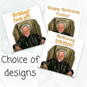 Verjaardagskaart Father Ted, Father Ted, Jack Hacket, Feck, Drink, Comedy Card, Rude Card, kaart voor papa, kaart voor broer, kaart voor zus