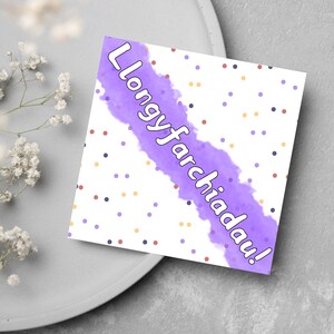 Llongyfarchiadau Card, Welsh Gefeliciteerd Card, Gefeliciteerd Card Welsh, Gefeliciteerd Card Welsh, Made in Wales Card, Welsh Themakaart,