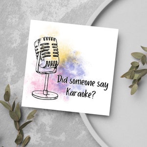 Carte d'anniversaire karaoké, carte d'anniversaire karaoké amusante, carte d'anniversaire de chanteurs, carte d'anniversaire pour maman, carte d'anniversaire pour tante, carte pour toutes les occasions