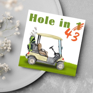 Gepersonaliseerde verjaardagskaart voor golfer, leeftijdskaart elk nummer, golfkaart, golfkaart, golfclub, verjaardagskaart golf, kaart voor vader, opa