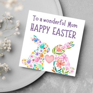 Tarjeta de Pascua, Tarjeta de Pascua Linda, Tarjeta de Pascua para Mamá, Tarjeta de Pascua para Mamá, Tarjeta de Pascua Personalizada, Huevo de Pascua, Tarjeta para Pascua