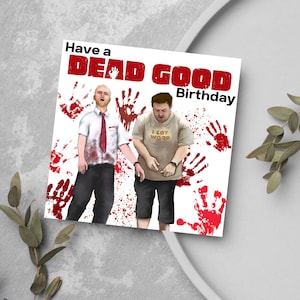 Shaun of The Dead Geburtstagskarte, Film Karte, Cornetto Triologie, Geburtstagskarte, Freunde Karte, Zombie Karte, Dawn of the Dead, Lustige Film Karte