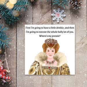 Blackadder-kaart, Queenie-kaart voor elke gelegenheid, Black Adder Queen-kaart, verjaardagskaart, jubileumkaart, kaart voor vriend, kaart voor zus