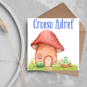 Croeso Adref Card, Welsh New Home Card, Welsh Language Card, Made in Wales Card, Welsh Theme Card, Housewarming Card, Moving House Card