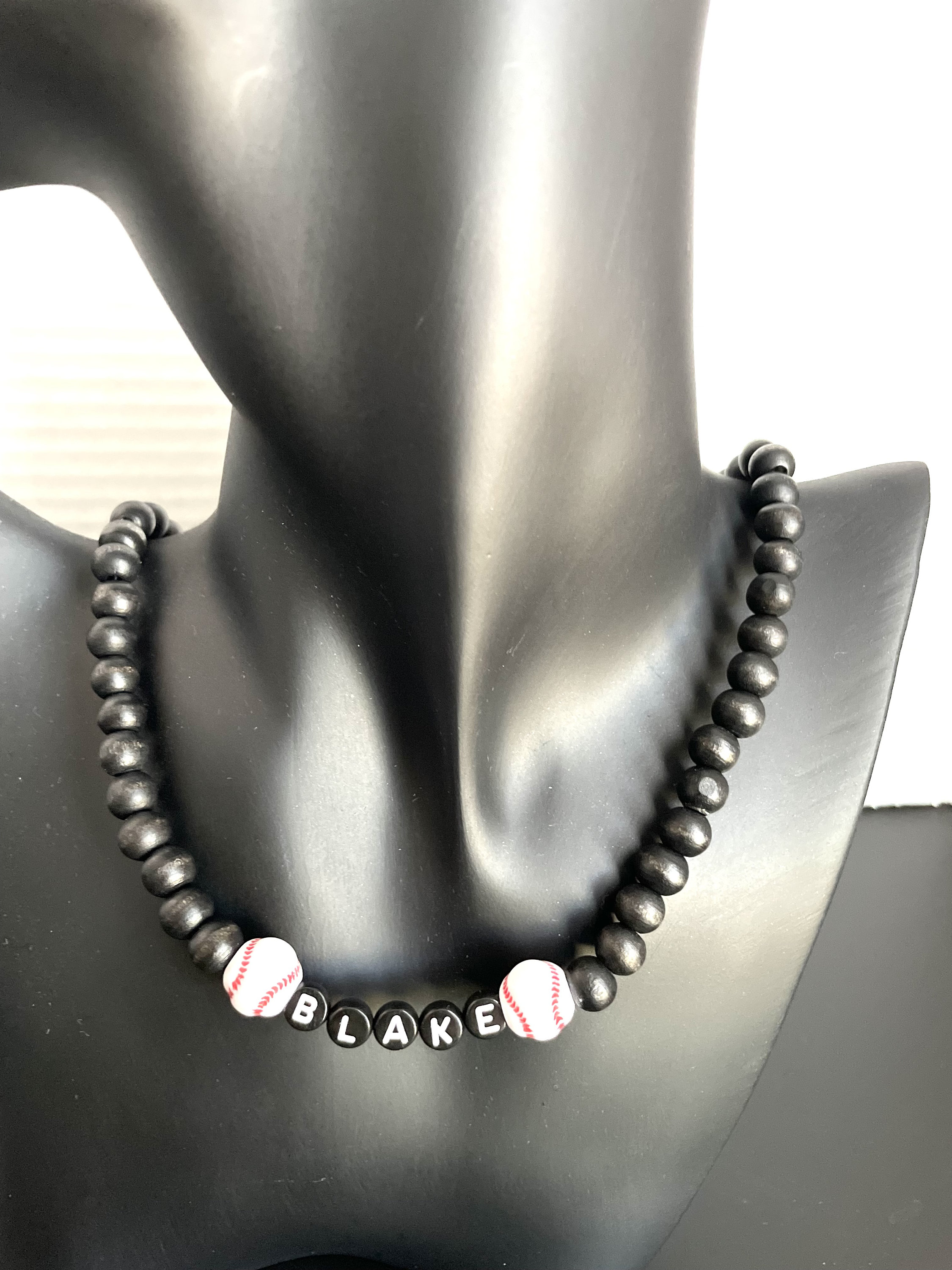 BOCHOI Hockey/Baseball Bracelet – Black Obsidian & Blue Tiger Eye Stone With Sports Charm, Adjustable 5-11” Gift For Fans