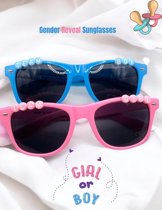 Sunglasses Set - Black, Pink, Blue Gender Reveal Ideas, Baby Shower, Gender Reveal Sunglasses  main image 3