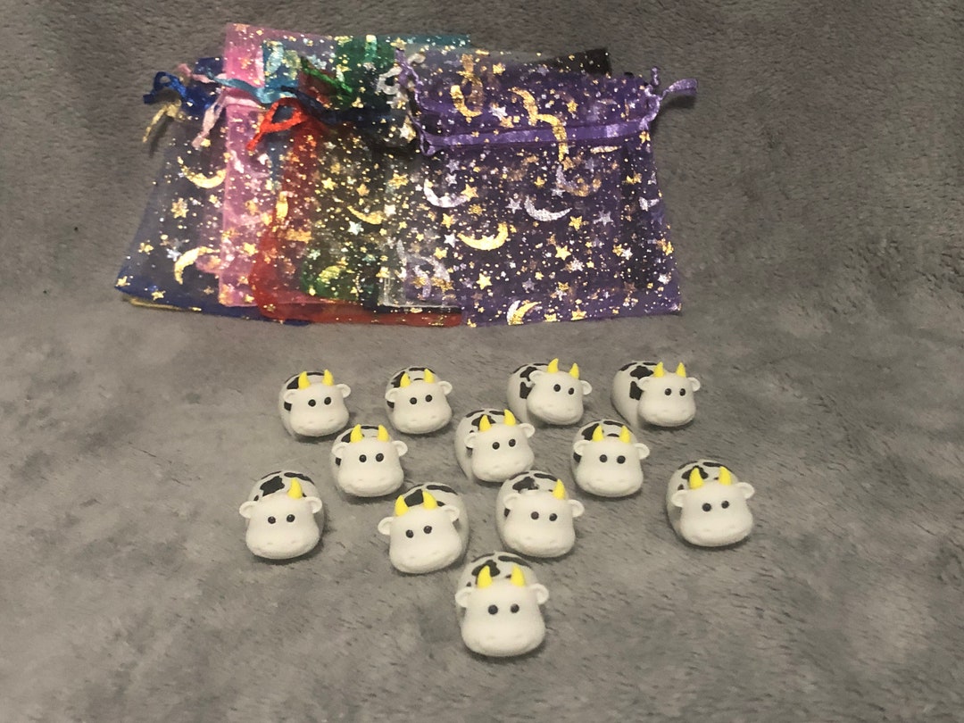 Moo Moo Subaru 15 Cow Erasers W 15 Bags and Tags for Mooing Etsy