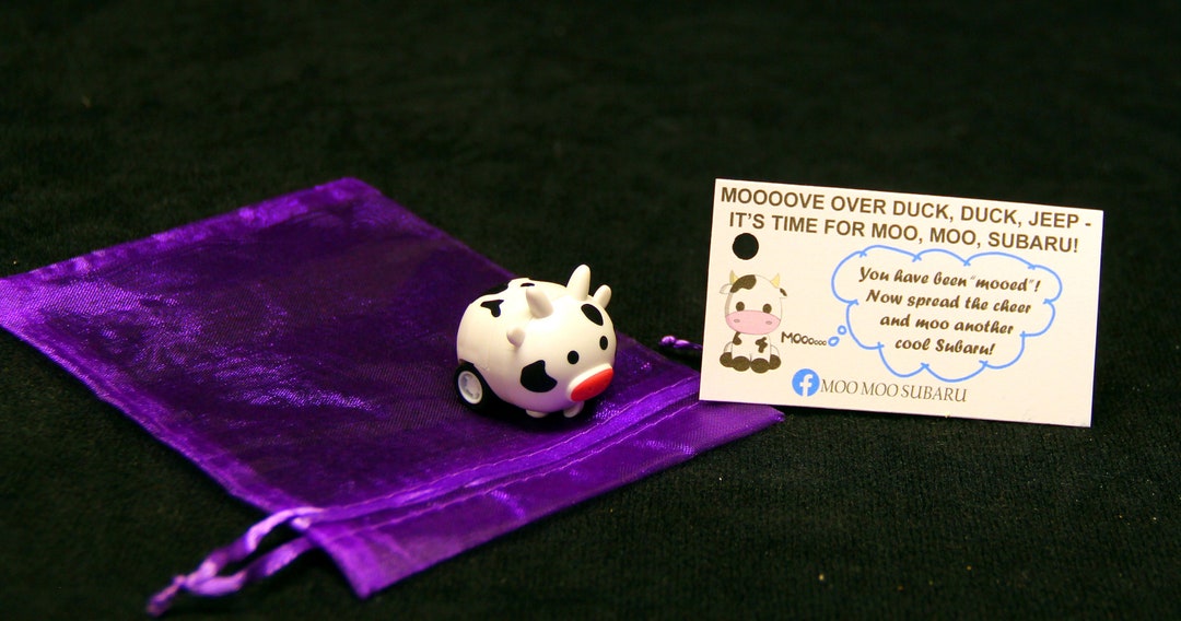 Moo Moo Subaru 12 Cows Pullback, 12 Cards &amp; 12 Bags - Etsy