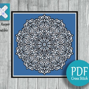 Serenity - PDF Cross Stitch Pattern - DIY Mandala - Mindfulness - Instant Download