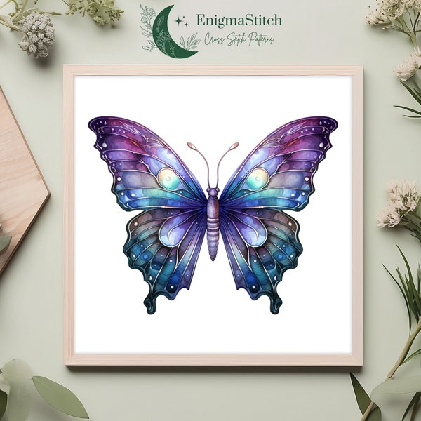 Galaxy Butterfly - PDF Cross Stitch Pattern - DIY, Instant Download