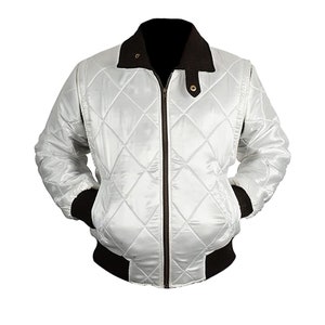 Drive Scorpion White Lightweight Biker Casual Bomber Varsity Jacket Ryan Gosling, Gift for boyfriend image 4