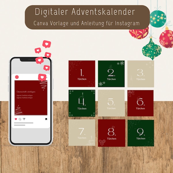 Digitaler Adventskalender für Instagram inklusive Content Ideen