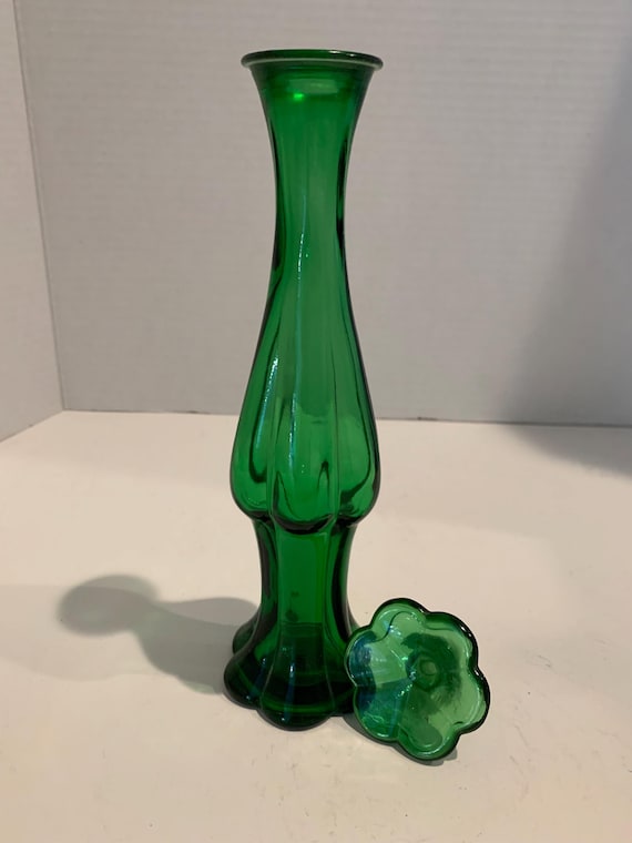 Vintage Avon Topaze Cologne Emerald Bud Vase View 6