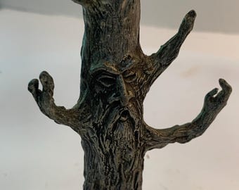 Vintage Pewter Treeman/Wizard Tree Figurine Cone Inscense Burner