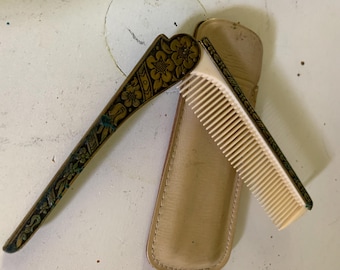 Vintage Brass Folding Pocket Comb