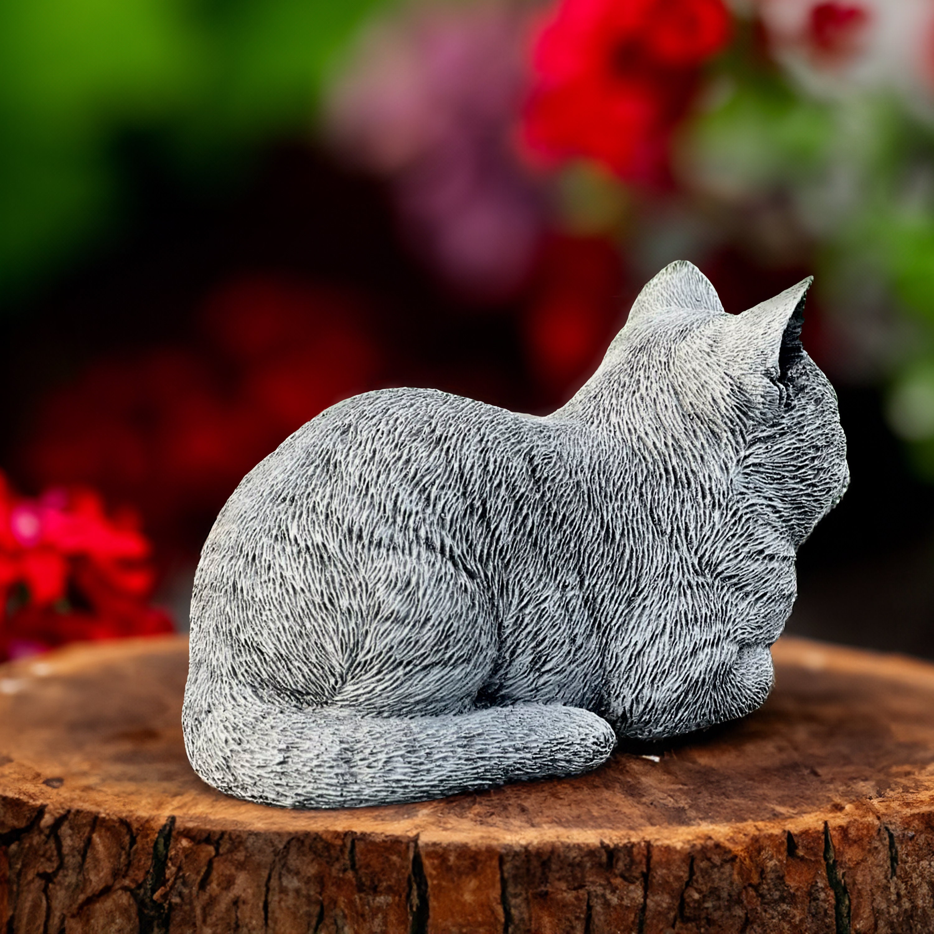 Realistic Cat Statue Outdoor Cat Sculpture Cat Garden Decor Cat Garden