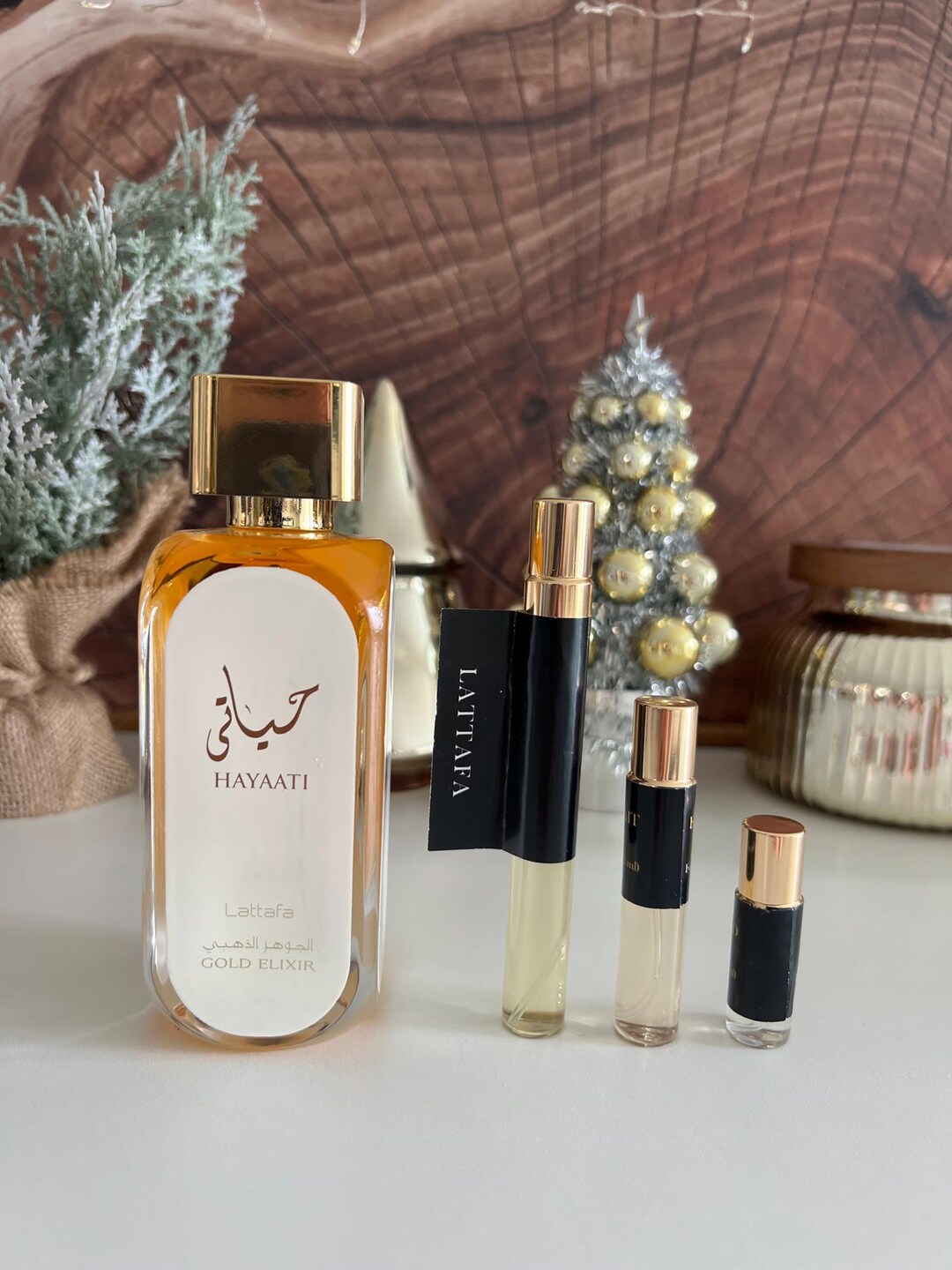 Hayaati Gold Elixir Lattafa Perfumes Sample: 2,5,10 ML Atomizer/arabian ...