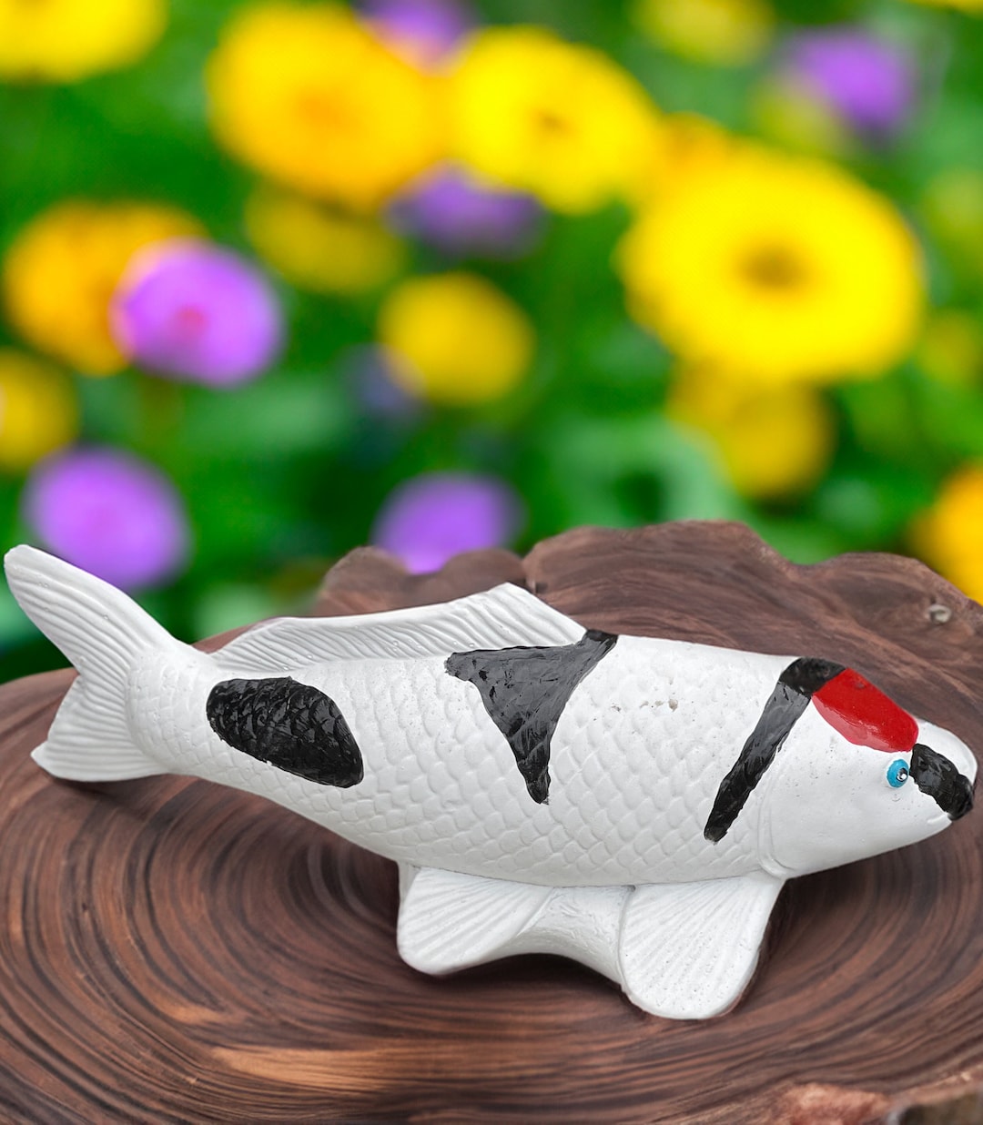 Japanese Detailed Koi Fish Sculpture Japanese Garden Ornament Animal