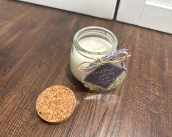 Lavendel Soja Kerze - Joghurt Glas