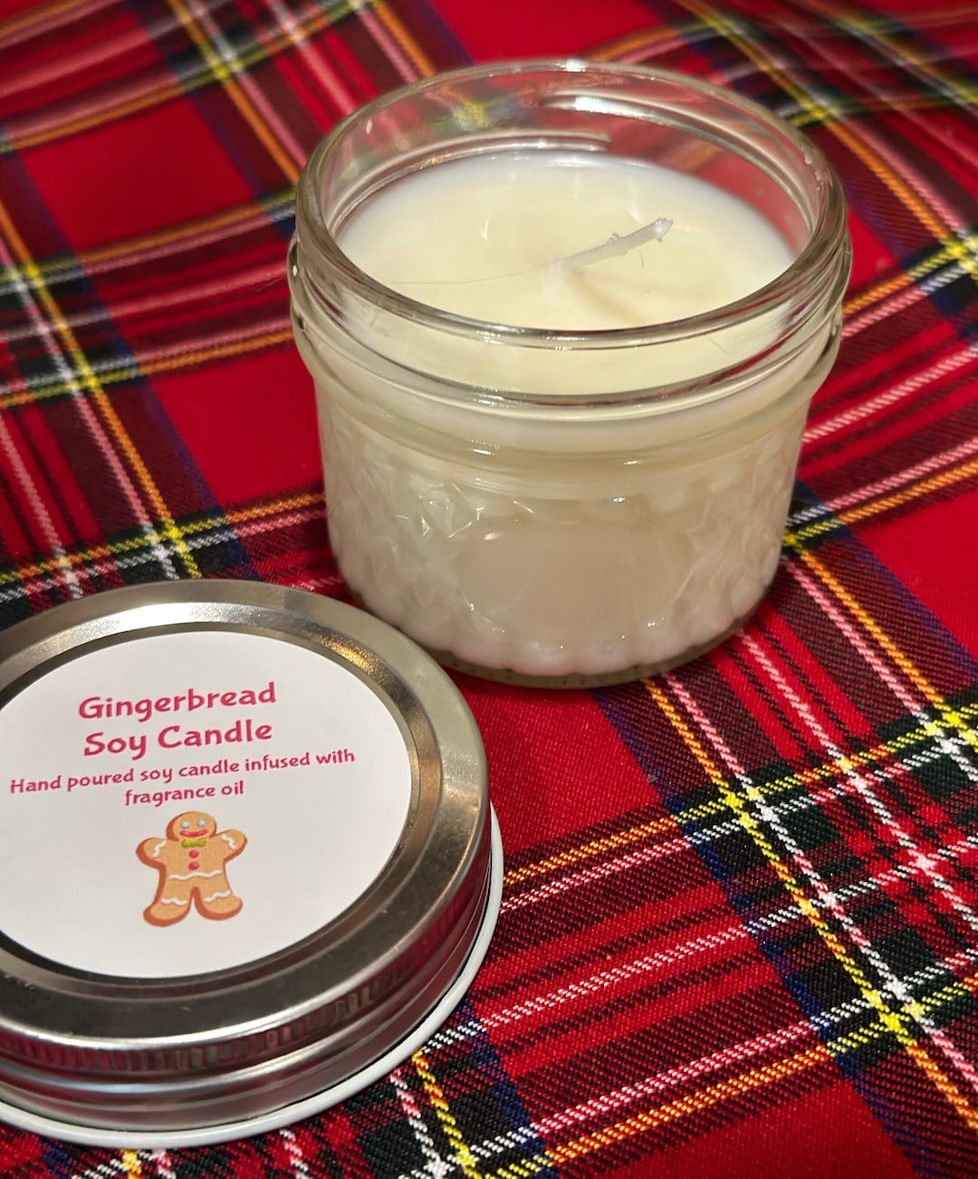 Mason Jar Gingerbread Scented Candle Etsy