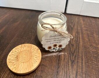 Sunflower Soy Candle - Yogurt Jar