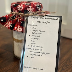 Pumpkin Cranberry Bread Mix